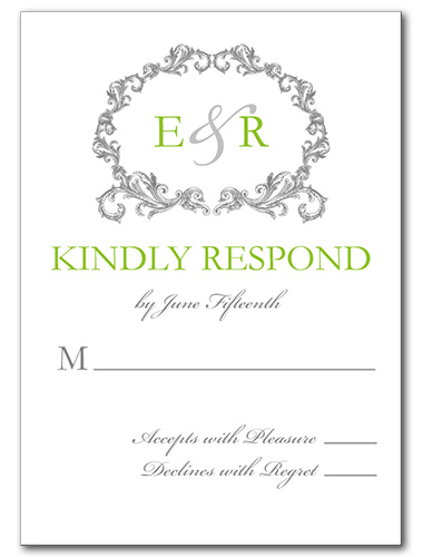 Timeless Chartruese Response Card