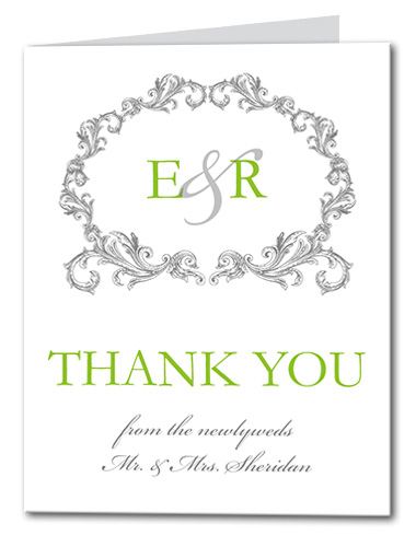 Timeless Chartruese Thank You Card