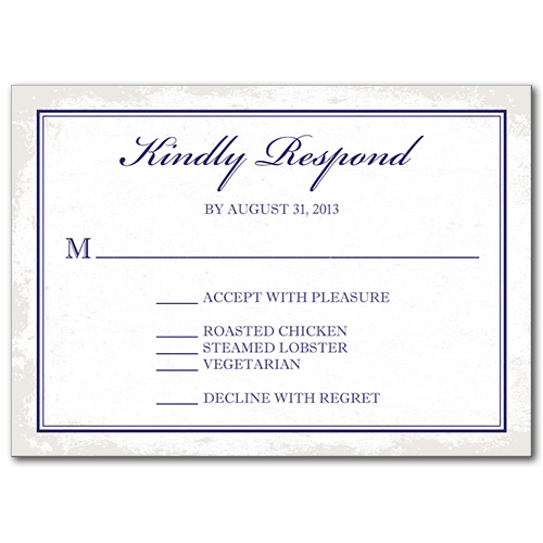 Traditional Nautical Response Card