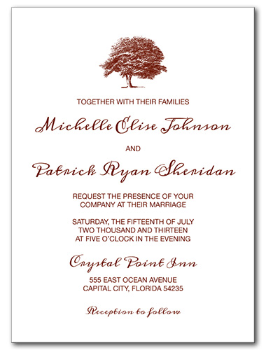 Tree of Love Wedding Invitation