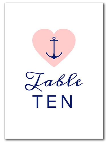 Anchored Love Table Number 