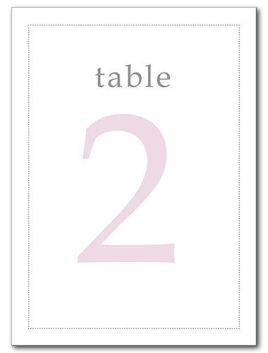 Forever and Always Table Number 
